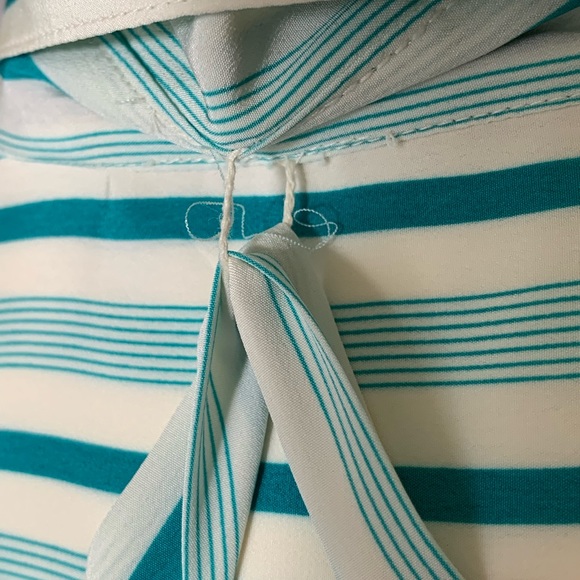 Vintage, long sleeve, button-down blouse striped - Picture 7 of 8